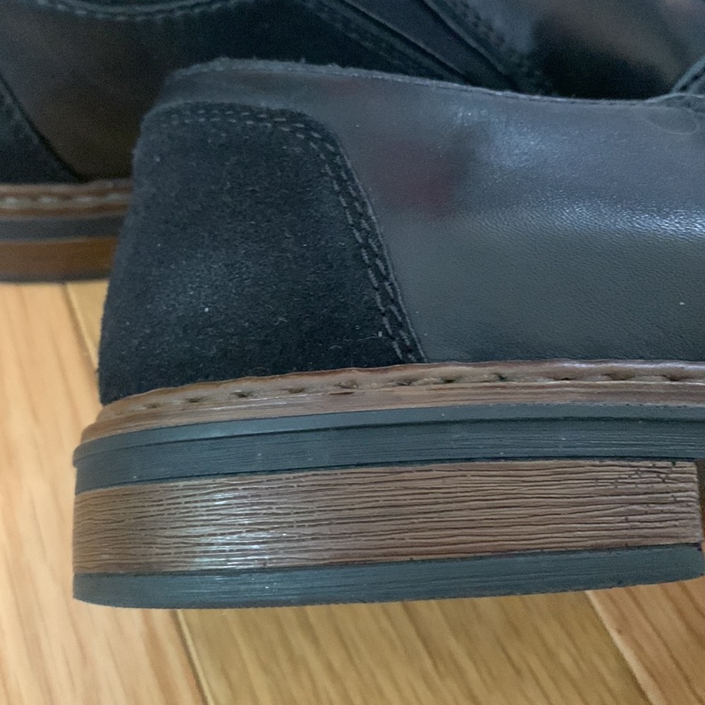 Rieker Mens Black Leather Shoes size 44 US Size 11 Like New Condition Sl… - Picture 5 of 16